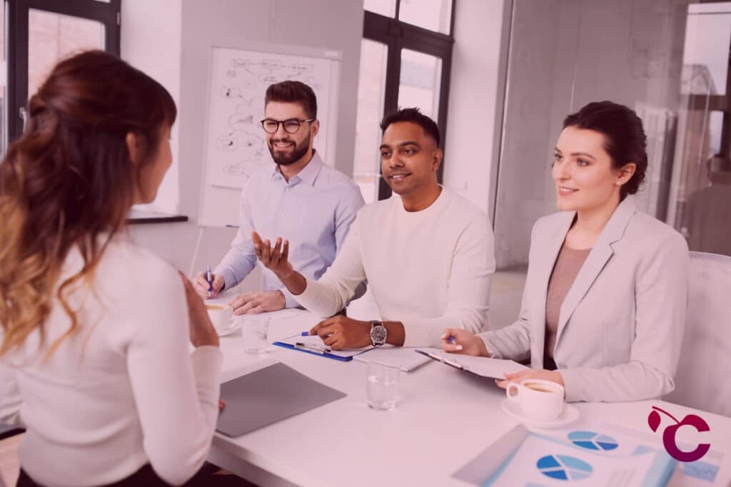 Job candidate experiencing values and customer satisfaction for recruitment team