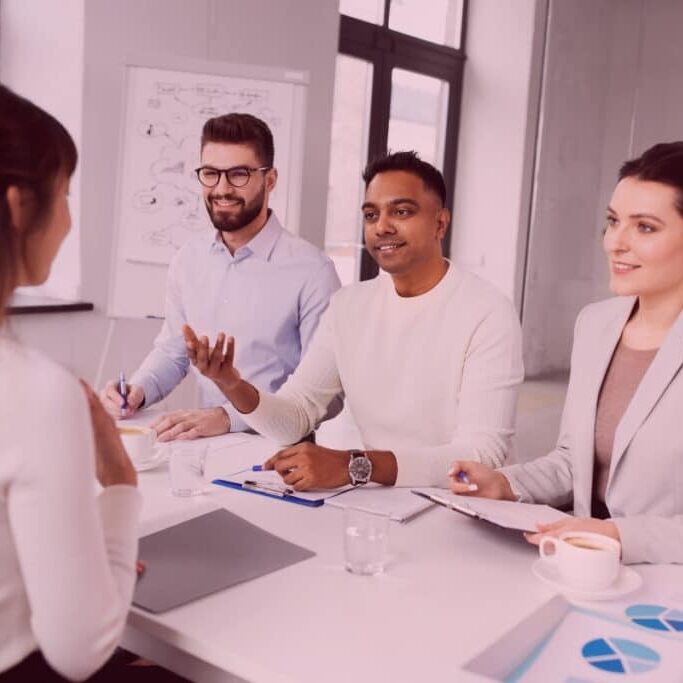 Job candidate experiencing values and customer satisfaction for recruitment team